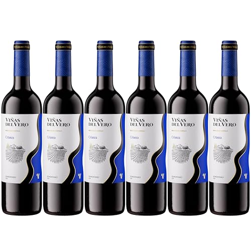 Viñas Del Vero Crianza - Vino D.O. Somontano - 6 botellas de 750 ml - Total: 4500 ml, El embalaje puede variar