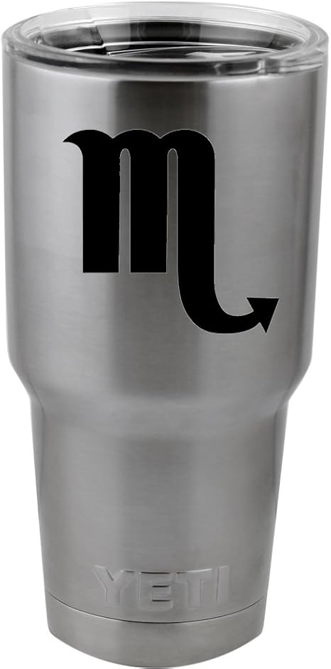 Zodiac Sign Scorpio Silhouette Vinyl Sticker Decal for Yeti Mug Cup Thermos Pint Glass (4