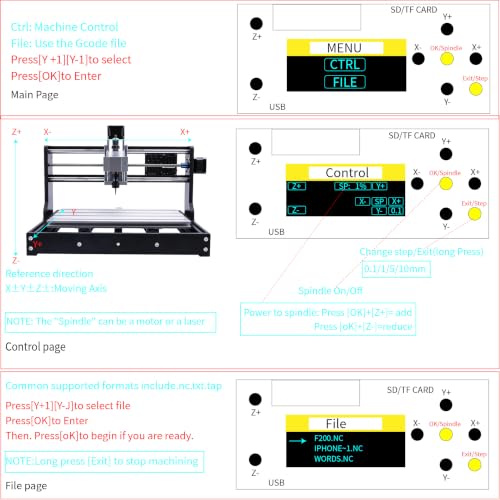 Módulo de control offline CNC con ajuste manual de ejes para grabado autónomo 4