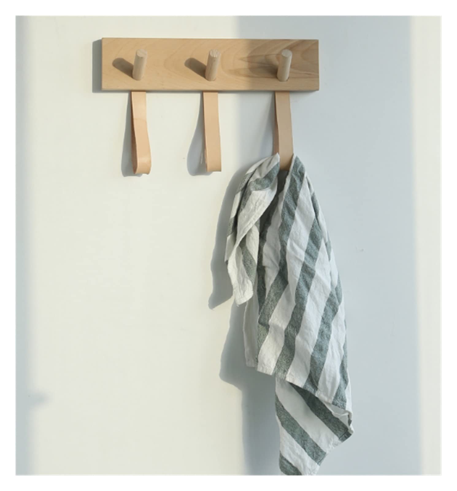 Wieszak Scienny Na Płaszcze Nowoczesny Wieszak Na Płaszcz I Kapelusz Naścienny, Piękny Drewniany Wieszak Z Szelkami W Klasycznym Stylu Haczyki Na Płaszcze(Size:3 hooks)