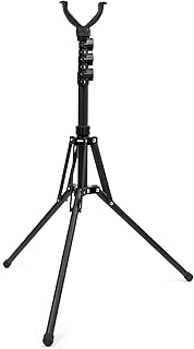 HUNTPAL Shooting Tripod Stick Gun Rifle Shooting Rest with Height Center Column, Versatile Portable Foldable Aluminum 16"-62" Shooting Stand for Shooting Range, Camera Photography and Videography - HUNTPAL
