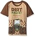John Deere Little Boys' Dirt Magnet Tee, Khaki/Brown, 7