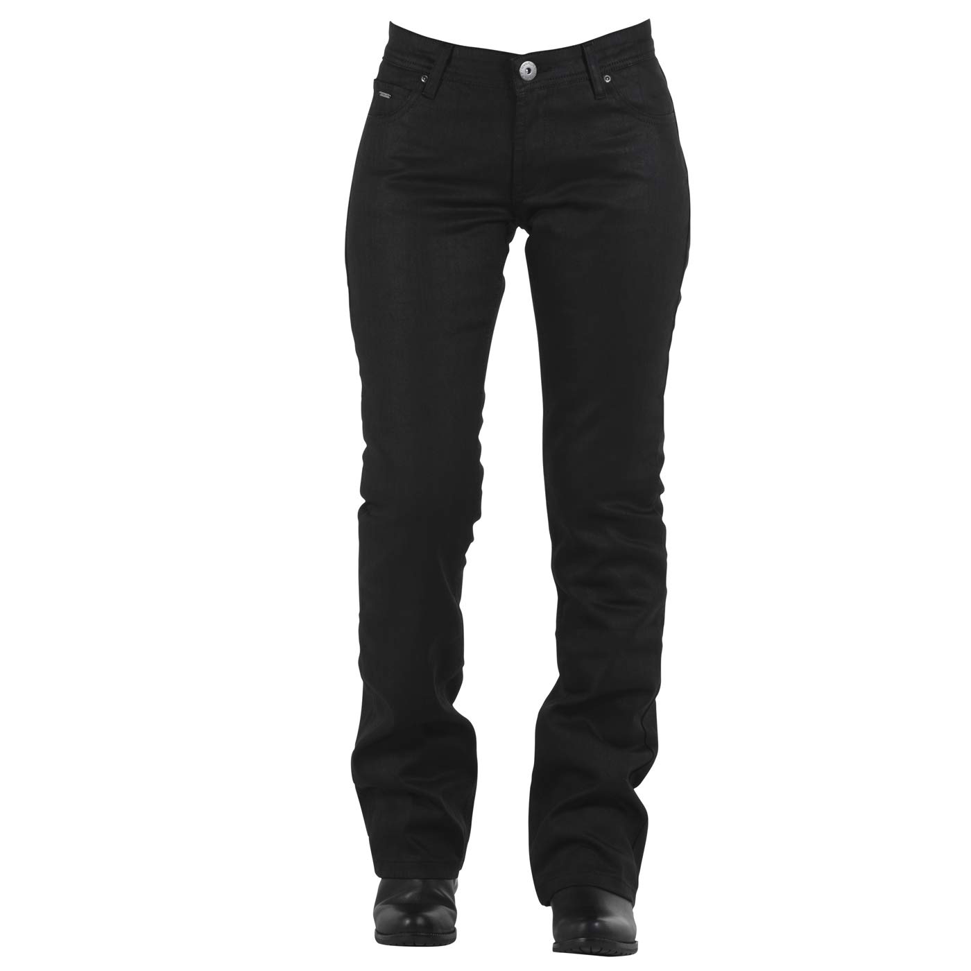 Overlap Donington Jeans Femme Homologue Route, Noir, Taille 30