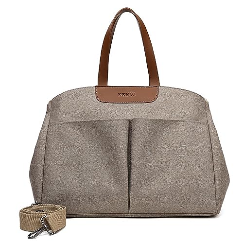 Vllcsla Wickeltasche Kinderwagen Mädchen, Khaki, Universal Baby Kinderwagen Tasche, Mama Papa Wickeltasche Rucksack Multifunktions, mit 2 Kinderwagen Haken & Isoliertasche, 38x15x27 cm