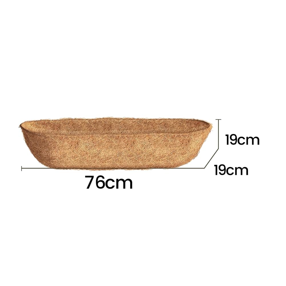 Wkładki do koryta kokosowego 76 cm, idealne do koszy ściennych, skrzynek okiennych i doniczek ogrodowych, ekologiczne, łatwe w użyciu, worki do uprawy z włókien naturalnych, 3 szt