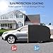 Waterproof Car Covers Compatible with Renault Triber 2019-2024，All-weather windproof, rainproof, sunproof, snowproof and dustproof Car Cover Outdoor（Black Orange）