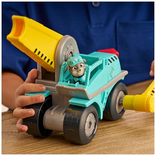 Rubble & Crew Motor Mega Hammer Vehicle, 10-Inch Construction Truck with Motor Action Figure, PAW Patrol Kids Toys for Boys & Girls Ages 3 and Up