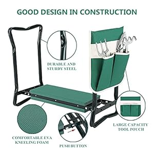 Gardenkneelerandseatstoolheavydutygardenfoldingbenchwithlargetoolpocketandsoftevakneelingpadforgardeninglovers Urban Country Home Decor Garden kneeler and seat stool heavy duty garden folding bench with large tool pocket and soft eva kneeling pad for gardening lovers urban country home decor