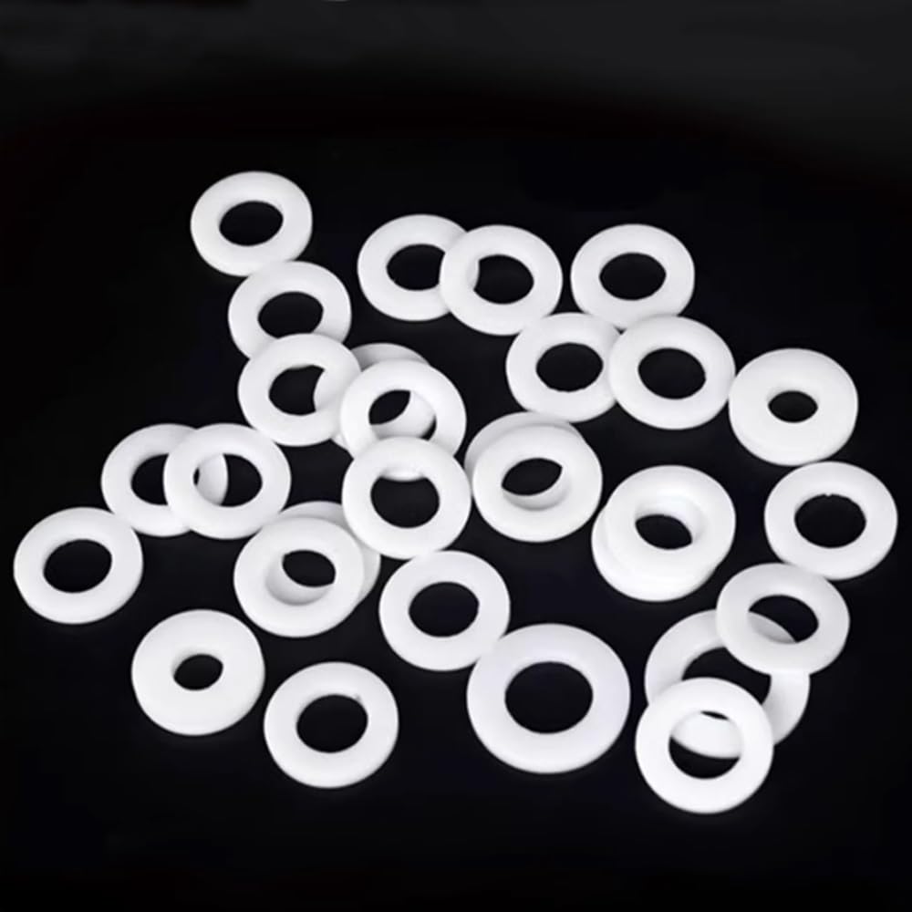 arandelas planas de PTFE, Paquete de 50 juntas de arandela plana de PTFE for brida y junta de tubería M3 a M12(8x15x3mm)
