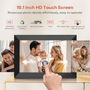 Frameo 10.1 Inch WiFi Digital Picture Frame with 32GB Memory, 1280 x 800 IPS Touch Screen Smart Electronic Photo Frame, Wall Mountable, Auto-Rotate, Share Photos/Videos Via Frameo App from Anywhere Frameo 101 Inch WiFi Digital Picture Frame with 32GB Memory 1280 x 800 IPS Touch Screen Smart Electronic Photo Frame Wall Mountable Auto Rotate Share PhotosVideos Via Frameo App from Anywhere