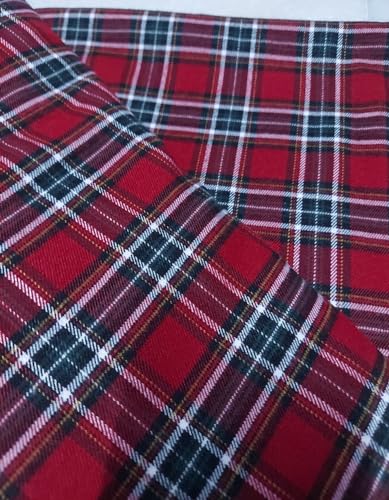 Image of UNSTITCHED WINTER COTSWOOL CHECK FABRIC Men's Shirt Long Kurta Women's Top Kurti,Length-1.70 meter,Width- 58 inch,FREE SIZE
