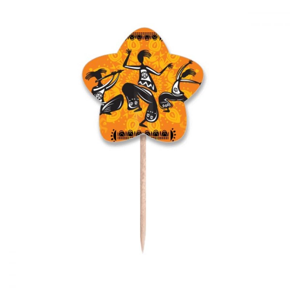Drapeaux cure-dents mexicains totems et étoiles pour décoration de cupcake et buffet de fête