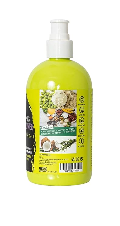 Esha Girl Natural Curl Hydrating Conditioner - Moisturize 3C & 4C Curls with Coconut & Rosemary Oils, Biotin - Tropical Fruit Scent (12 Oz.)