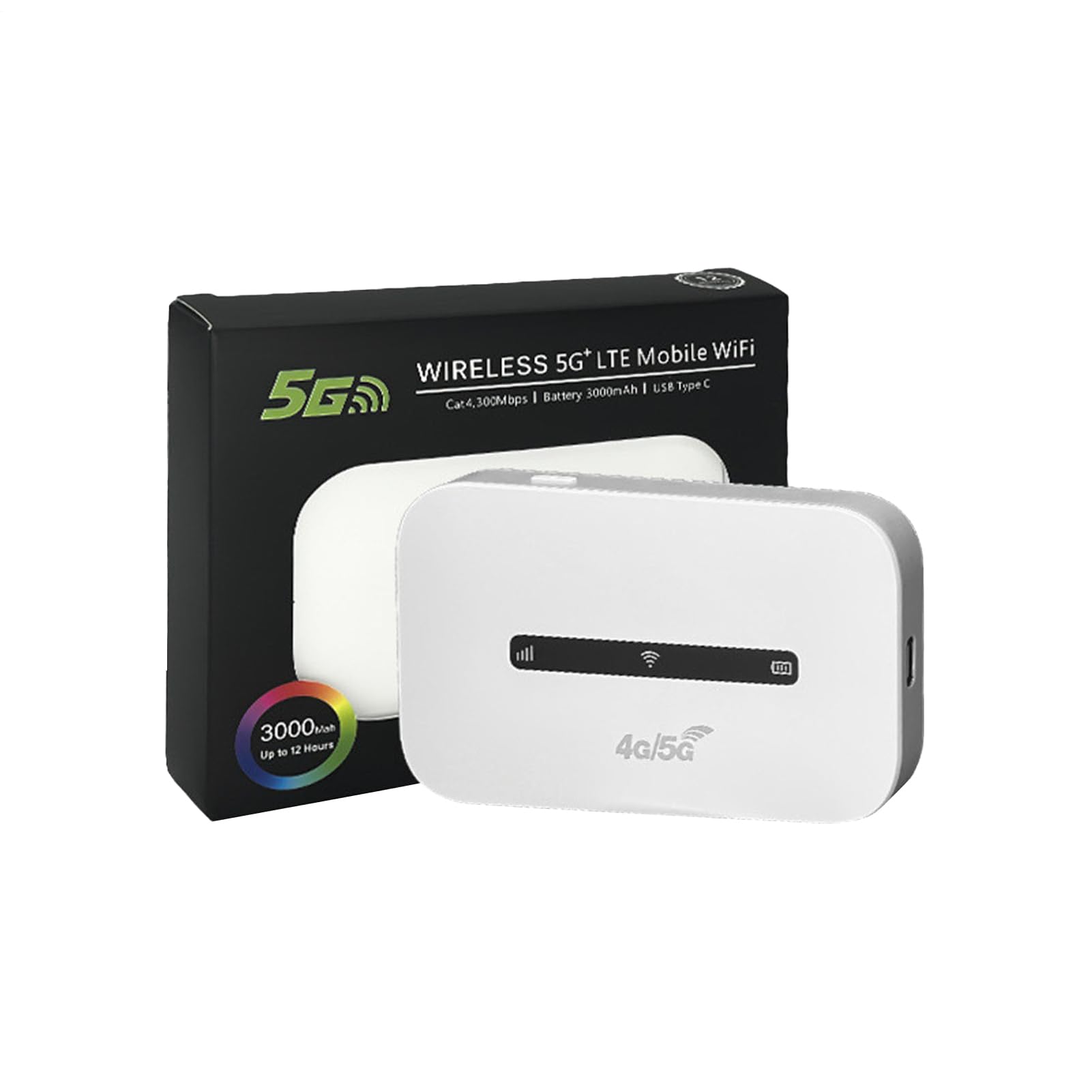 Mobile WiFi Router, High-Speed Portable Internet Hotspot Device With Card Slot, Travel WiFi Hotspot For Working, Study, Business, Home, Car, Outdoor Use, 3.86x2.32x0.71 In