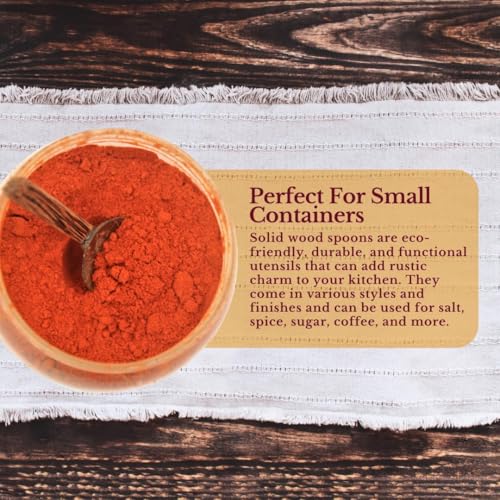 Image of Thenga Coconut Shell Masala Spoons Set of 12 | Mini Wooden Spoons for Spices, Tea, Coffee, Condiments & Desserts | Eco-Friendly, Handmade & Rustic Small Kitchen Utensils for Everyday Use