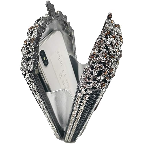Image of DJBM Luxury Women Popcorn Rhinestone Evening Bag Funny Crystal Handbag Novelty Diamond Clutch Purse for Evening Party Prom