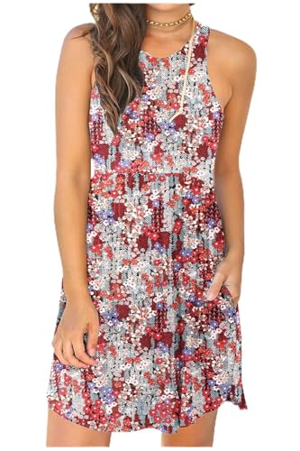 Image of HiMONE Vacation Dresses for Women 2025 Summer Dress Women's Casual Sundresses Casual Beach Petite Sun Dress XS-2XL