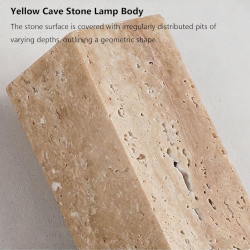Aplique de pared moderno de travertino 2 luces estilo japonés 6