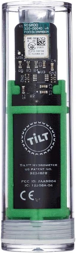 Tilt Wireless Green Hydrometer and Thermometer: Patented Brewing Technology for Precision Monitoring & Control for Fermentation of Beer, Wine, Cider, Mead & More