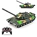 ZDSKSH 1/24 Escala 7 Canales Tanque Panzer RC Tanque Teledirigido con torreta giratoria, Sonido Realistas y Luces, Vehículos Militares de Control Remoto para Niños