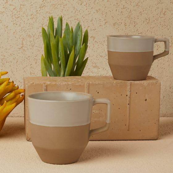 notNeutral Pico Small Latte Cup with Saucer, Natural 8 oz