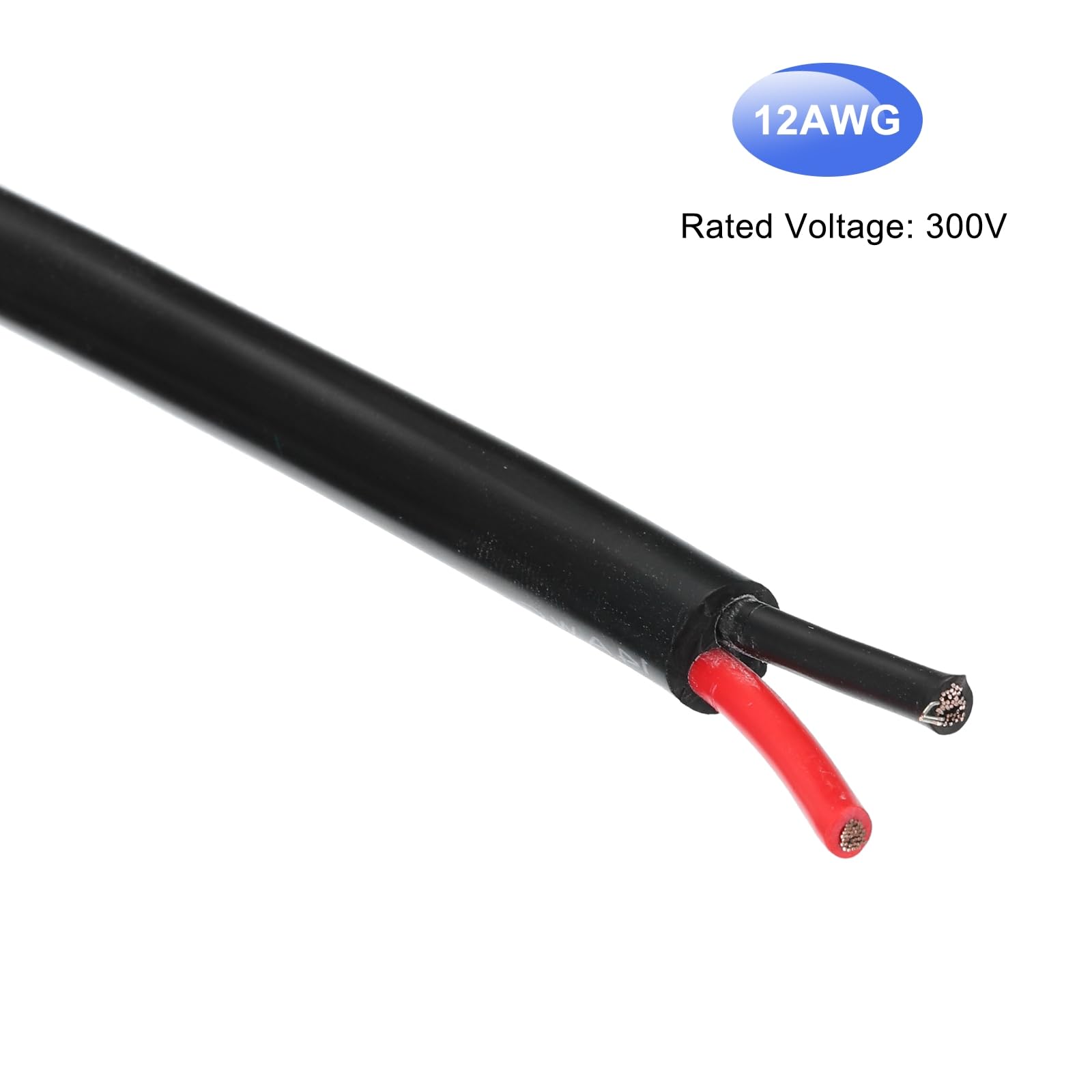 sourcing map Cable Eléctrico de Calibre 12 de 2 Conductores y 16.4 Pies