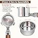 51mm Espresso Bottomless Portafilter 3 Ears for De'Longhi La Specialista EC9335 9155 9355 9665 Coffee Machine,100% Stainless Steel Filter Baskets and Walnut Handle