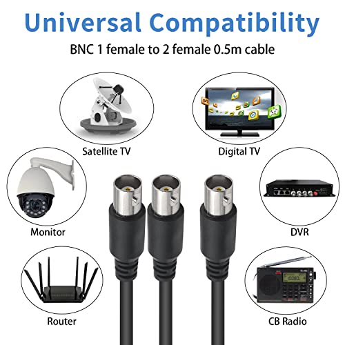 Maxhood BNC Female to Female Connector Cable 1.5ft - Image 3