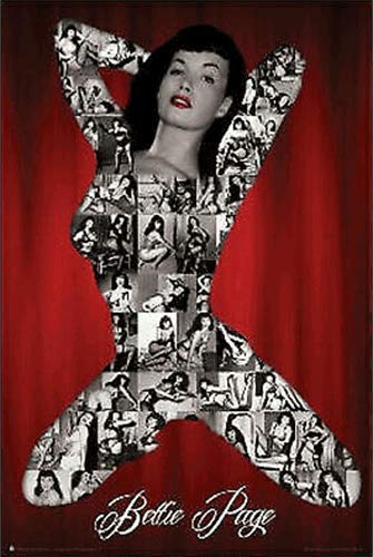 Scorpio PostersBettie Page - S&M Collage - Laminated Poster - 24.5" x 36"