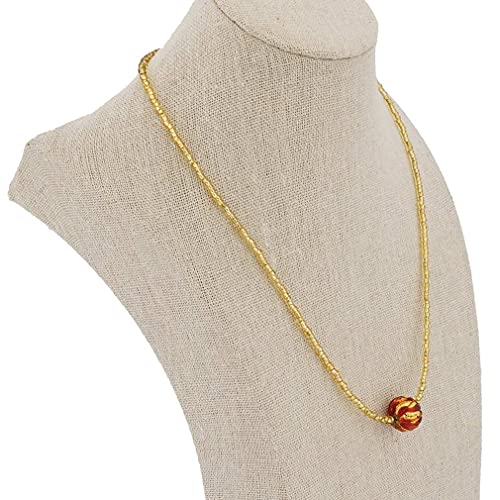 Glassofvenice Murano Glass Royal Red Ball Necklace #TOP5