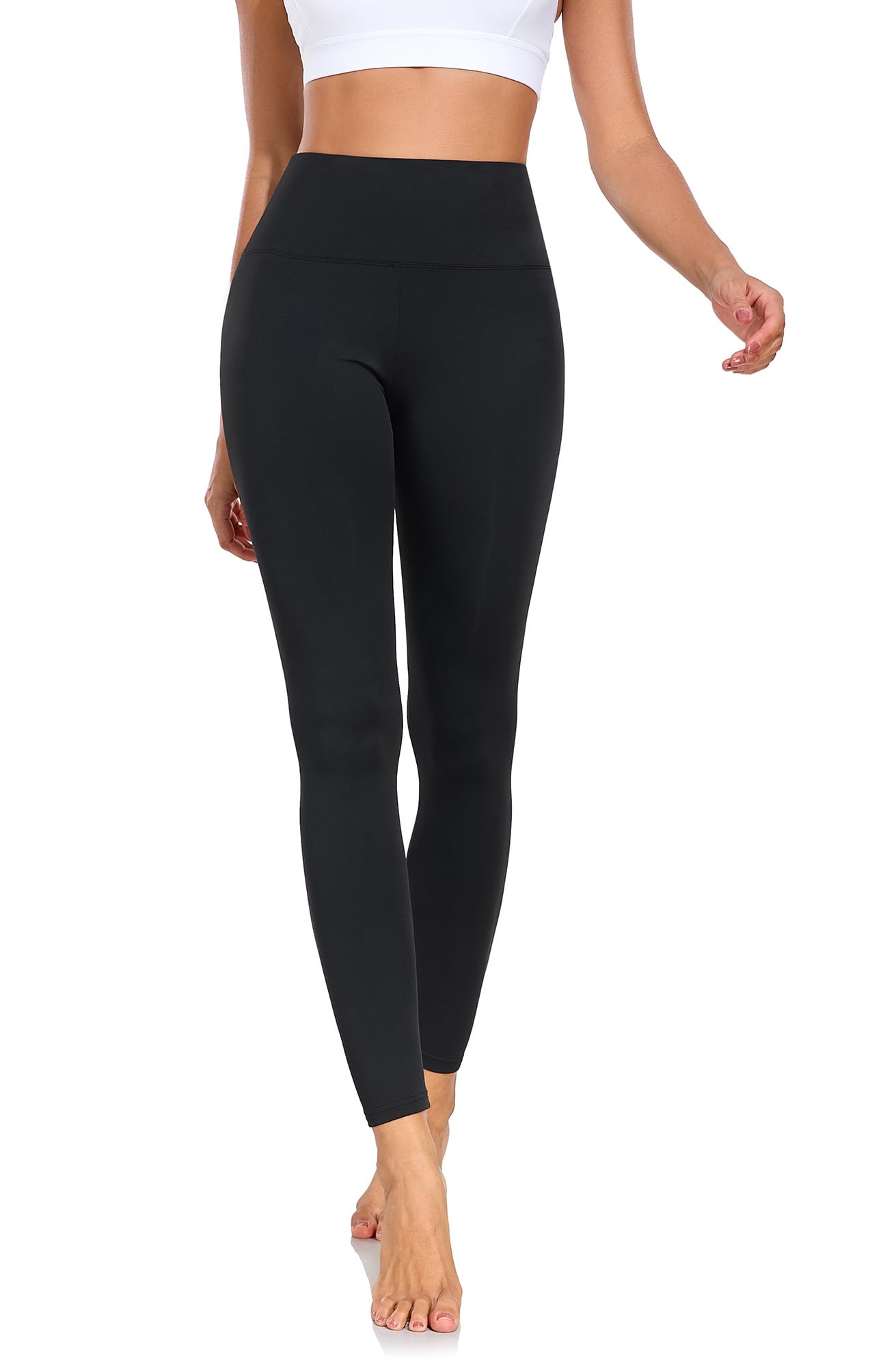 BENNIES Leggings Termici Donna Palestra Pantaloni Sportivi Pantacollant Inverno Leggins Contenitivi Modellanti Push up Abbigliamento Yoga Running Nero