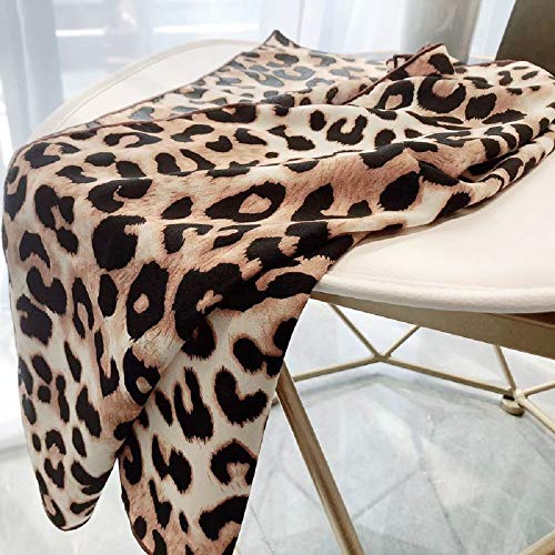 Foyinbet Leopard Print Hair Scarfs Cheetah Bandana Animal Neck Neckerchief For Women 23.6Inch #TOP2