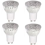 XINYANSEE Pack of 4 GU10 4W LED Light Bulbs 4 x 1W AC 85-265V Warm White 3000K 280-300LM