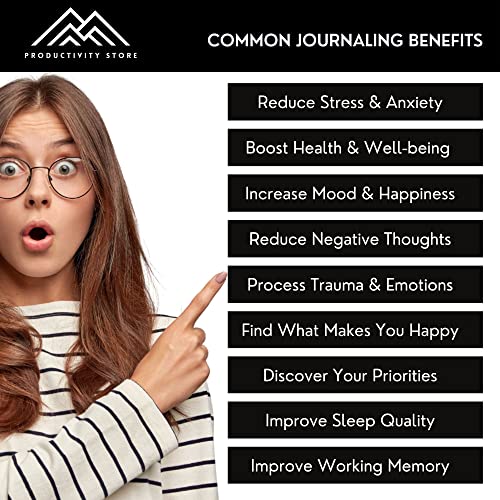 Best Daily Journal For Men & Women For Mindfulness, Productivity, Happiness & Self Care | Gratitude Journal, Affirmation Journal, Positivity Journal, Manifestation Journal, Self-Care Journal, Habit Tracker & Daily Journal With Prompts (Black) #TOP2