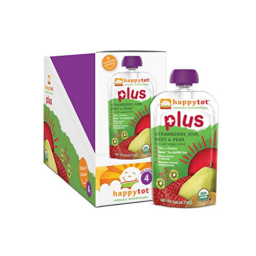 Happy Baby Organic Stage 2 Baby Food Simple Combos Bananas Kiwi & Spinach, 4 Ounce Pouch (Pack of 8) - //coolthings.us