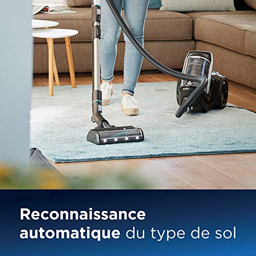 BISSELL SmartClean Pet Aspirateur Traineau, sans Sac, Détecte