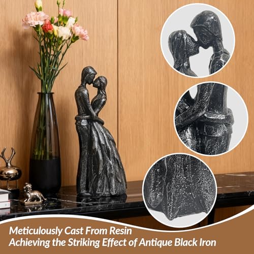 Figura Decorativa de Resina Pareja Amorosa para Hogar miniatura 4