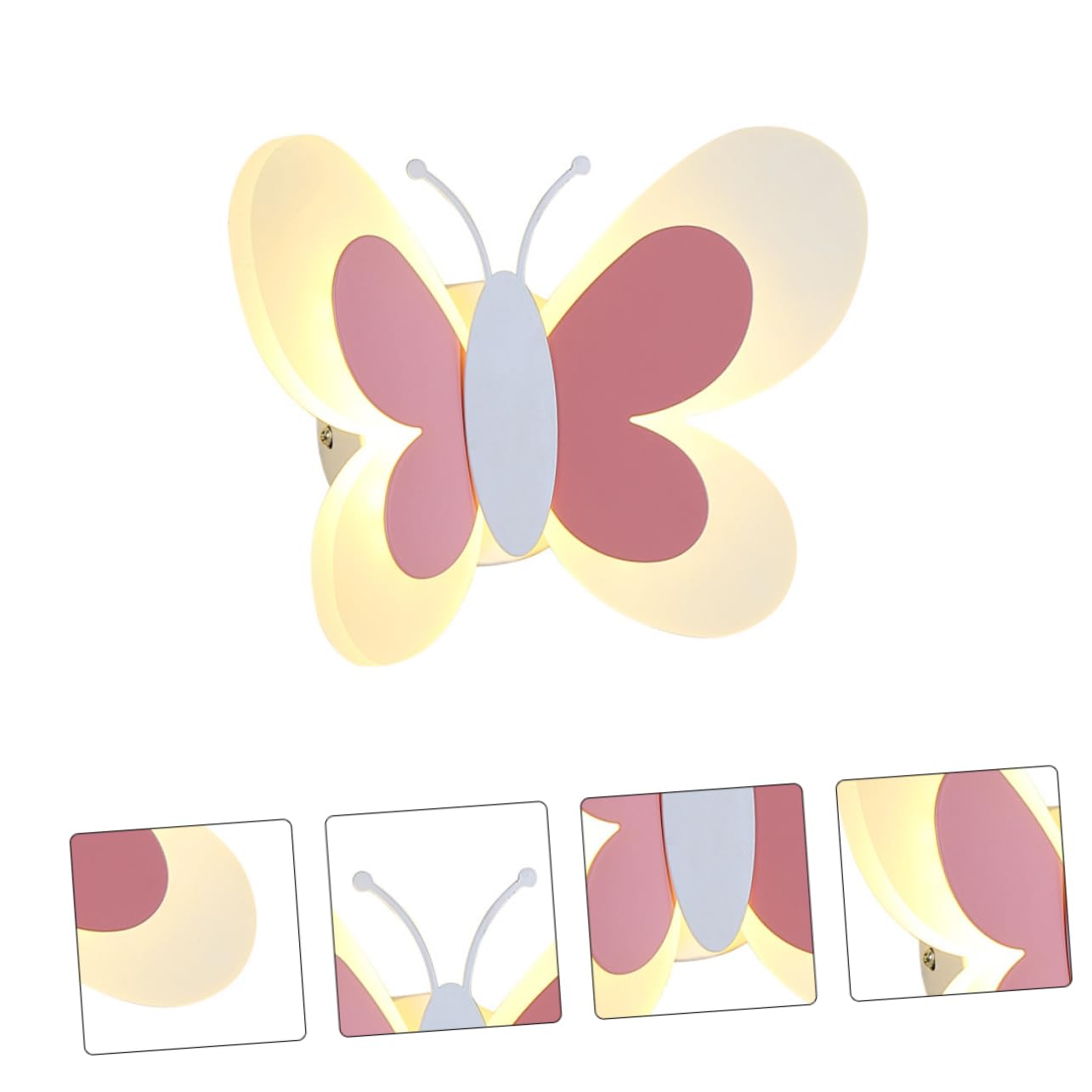 Lampada da Parete Farfalla in Acrilico per Cameretta Bambina Applique da e Decorativa Facile da Installare per Camera da Letto e Corridoio
