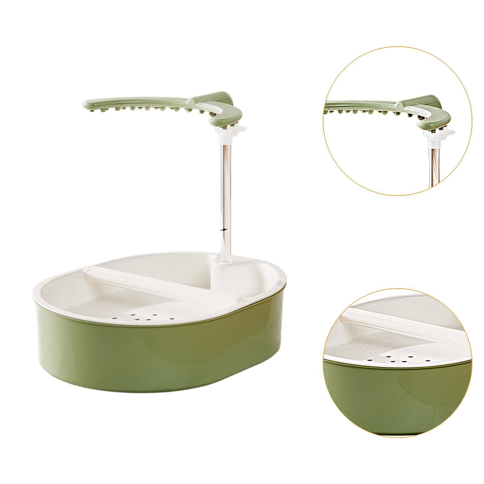 Vasca da Bagno per Pappagalli, Abbeveratoio per Uccelli con Flusso d'Acqua Regolabile, Stabile, Facile da Installare, Senza Attrezzi, Realizzato I, Style a Green Shower