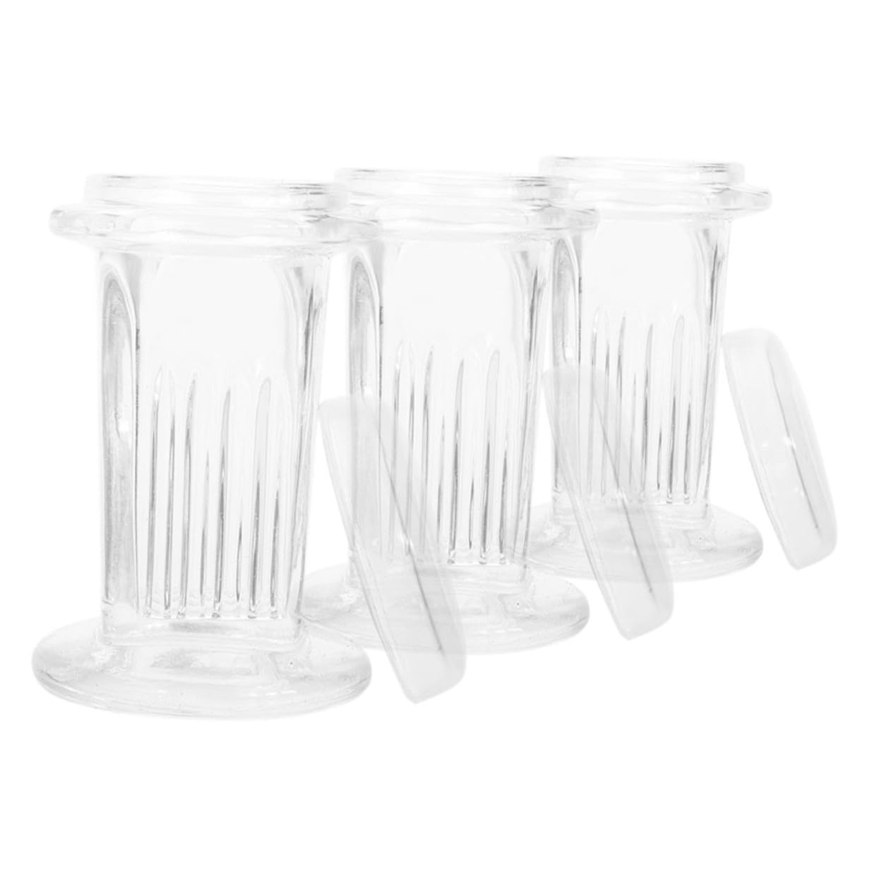 Alipis 3 Stück Glasdosen mit Deckel 60 Ml aus Klarem Glas Färbegefäß für 5 Objektträger Sichert Reagenzien für Labor und Forschungsanwendung