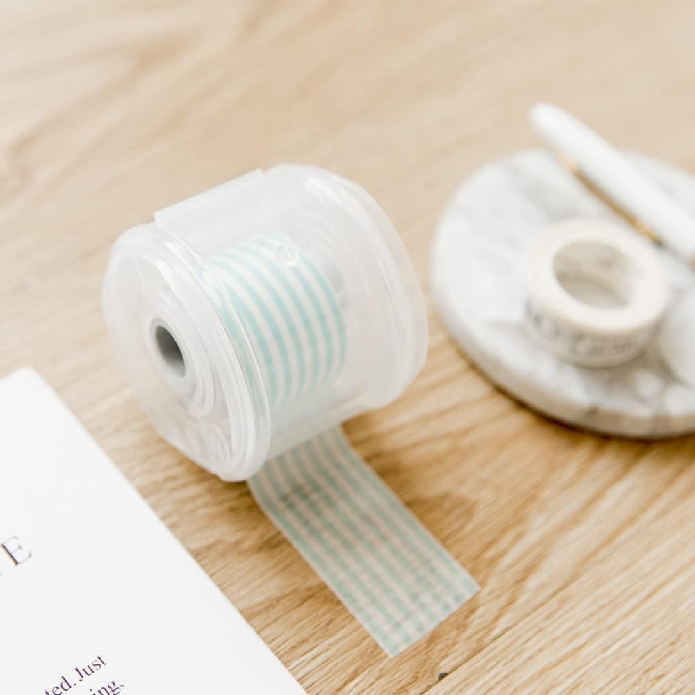 Dispenser per nastro adesivo, Grazioso dispenser di nastro adesivo trasparente da tavolo - Porta nastro magico for progetti fai da te e cancelleria scolastica