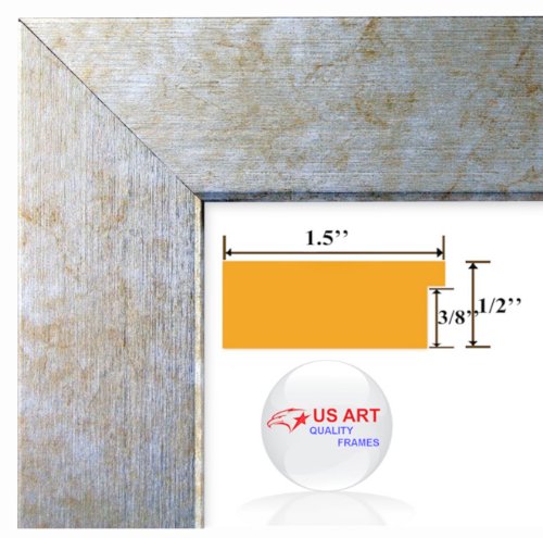 Us Art 24X28 Elegant Silver Cloud Smooth Picture Poster Photo Frame Wood Composite 1.5 In Moulding #TOP8