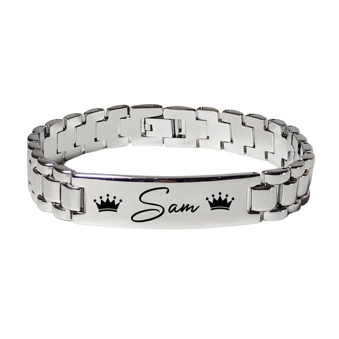 Abbloo Personalised Name Bracelet, 1 Year Plating Warranty, for Men and Women (Silver) (B0D9DMT2H4) Amazon Price History, Amazon Price Tracker
