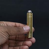 Vista 2 de MilesMagic Magician's Super Steel Ball and Tube (latón) Mystery Gimmick Comandante, transformando, encogiendo la bola de acero en tubo de latón