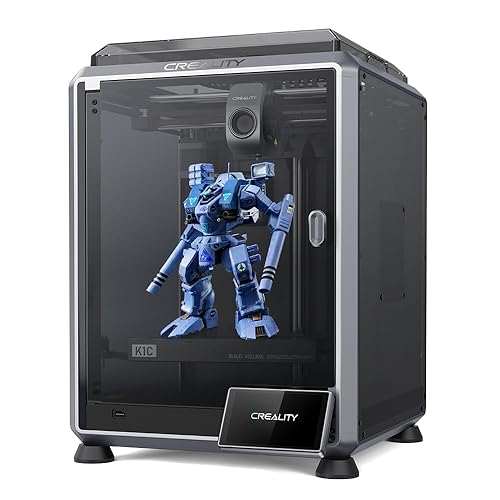 Creality K1C 3D Printer, 2024 New Version 3D Printers with 600mm/s Fast Printing Speed, Support Carbon Fiber Filament 300℃ High-Temp Print, Auto Leveling and Clog-Free Direct Extruder - K1C