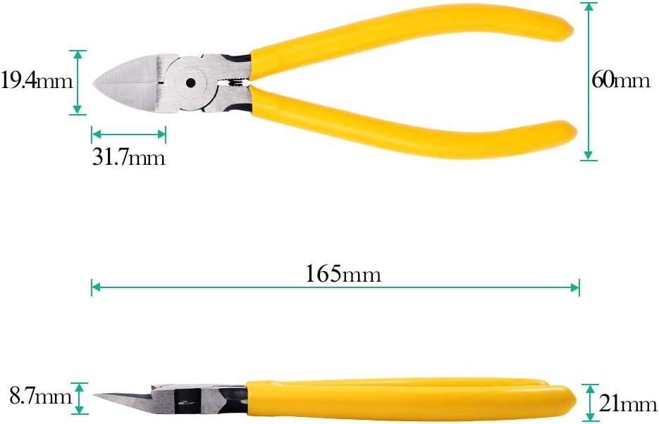 6" Side Cutting Pliers Precision Flush Cutter Diagonal Pliers for Jewelry & Electronics