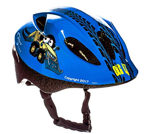 Sport Direct Dig It Casque de vélo pour enfant Motif pelleteuse 48-52 cm CE EN1078 : 2012 + A1 : 2012 - bleu