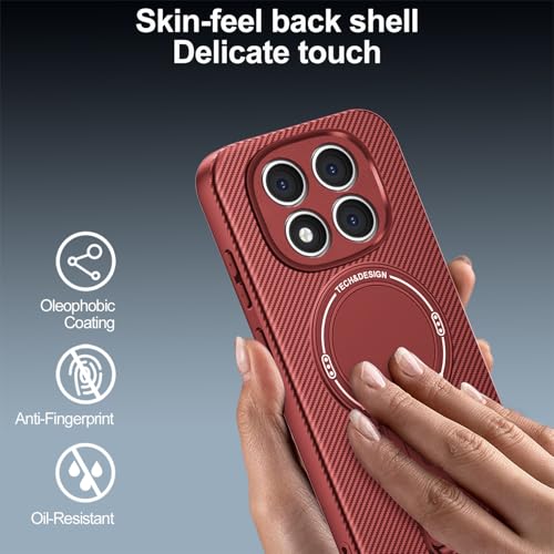 Coque Redmi Note 14 Pro Plus antichoc rouge avec support rigide et verre