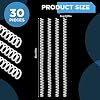 Pajean 30 Pcs 8 Mm/ 5/16 Inch Spiral Binding Coil Coil Bindings Spines 4: 1 Pitch 54 Sheet Capacity Plastic Binder Combs for Teacher Office Document Notebook Business Proposals Reports Menus(White)