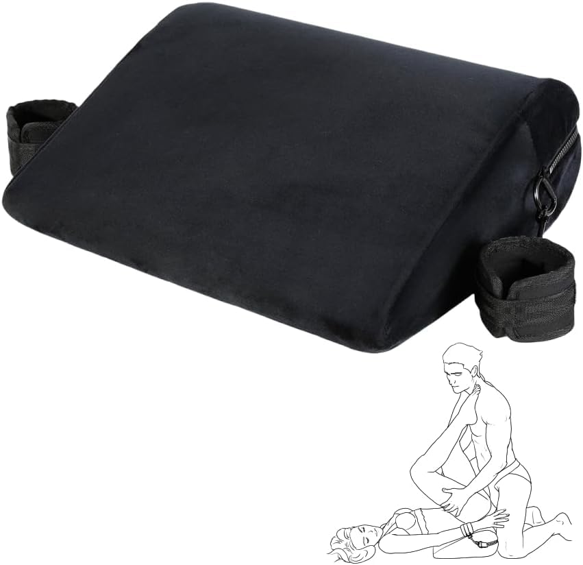 Coussin sexuel en mousse modulable et surélevé avec menottes